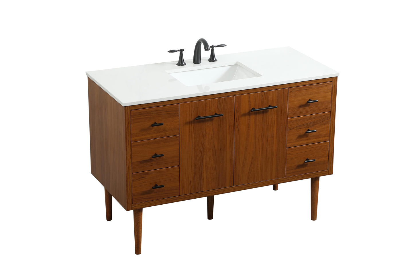 48 inch Single Bathroom Vanity in Teak