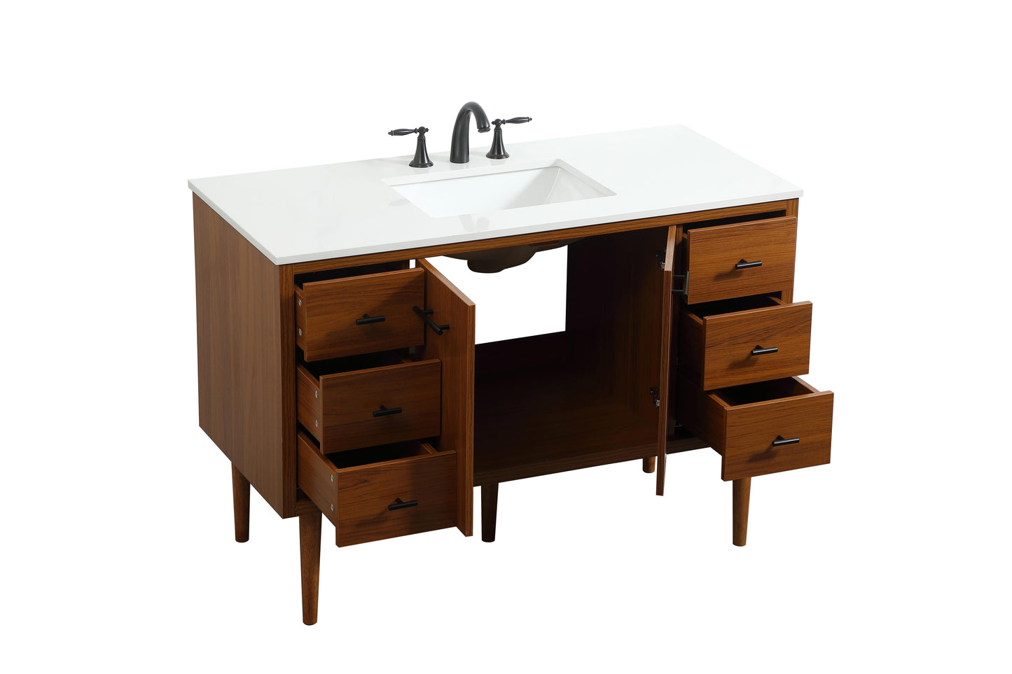 48 inch Single Bathroom Vanity in Teak