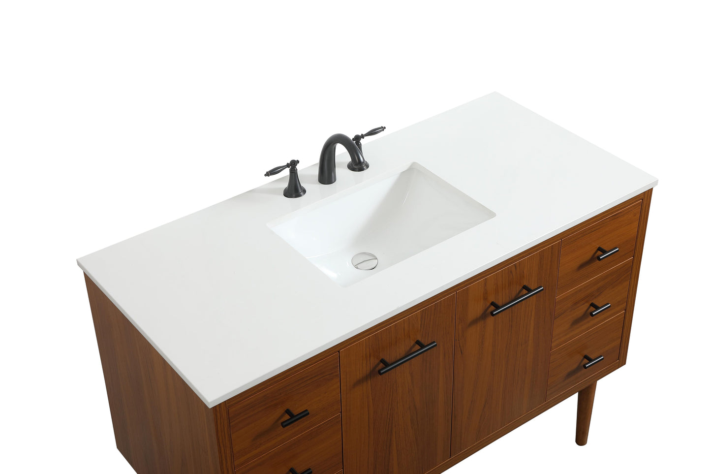 48 inch Single Bathroom Vanity in Teak