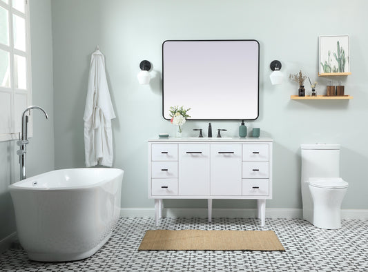 48 inch Single Bathroom Vanity in White - BC4104834WH