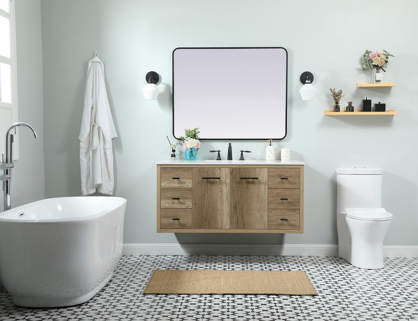 48 inch Single Bathroom Vanity in Natural Oak - BC4104834NT