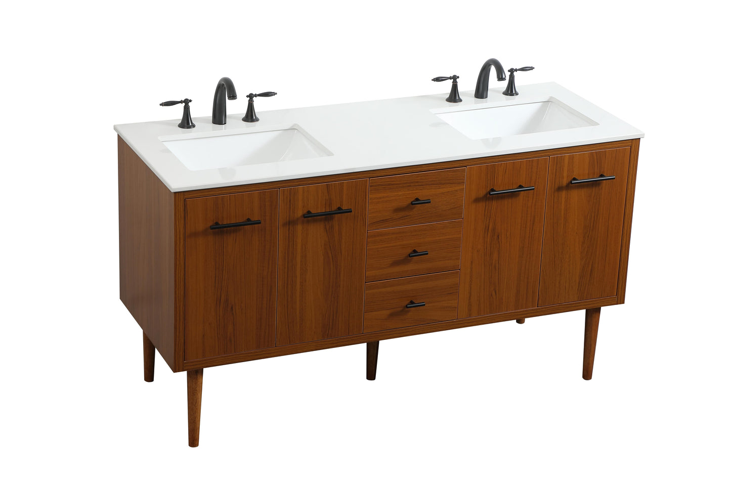 60 inch Single Bathroom Vanity in Teak