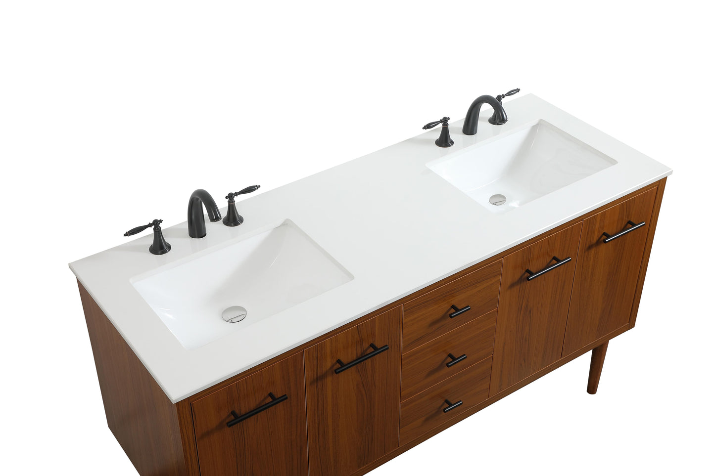 60 inch Single Bathroom Vanity in Teak