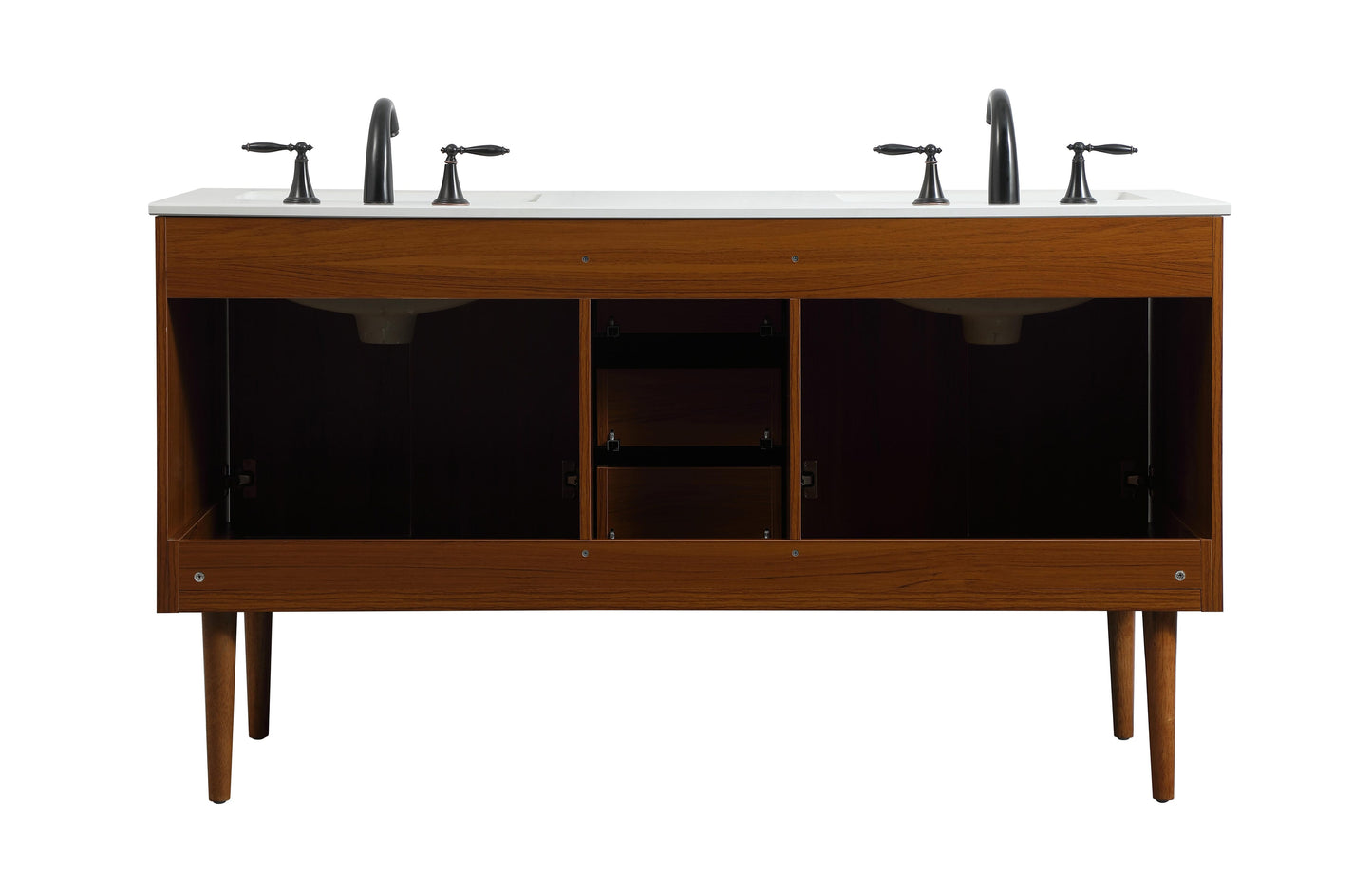 60 inch Single Bathroom Vanity in Teak