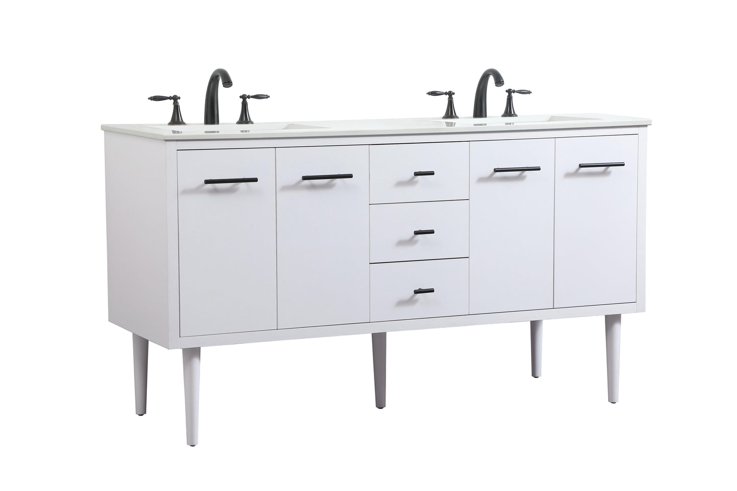 60 inch Single Bathroom Vanity in White