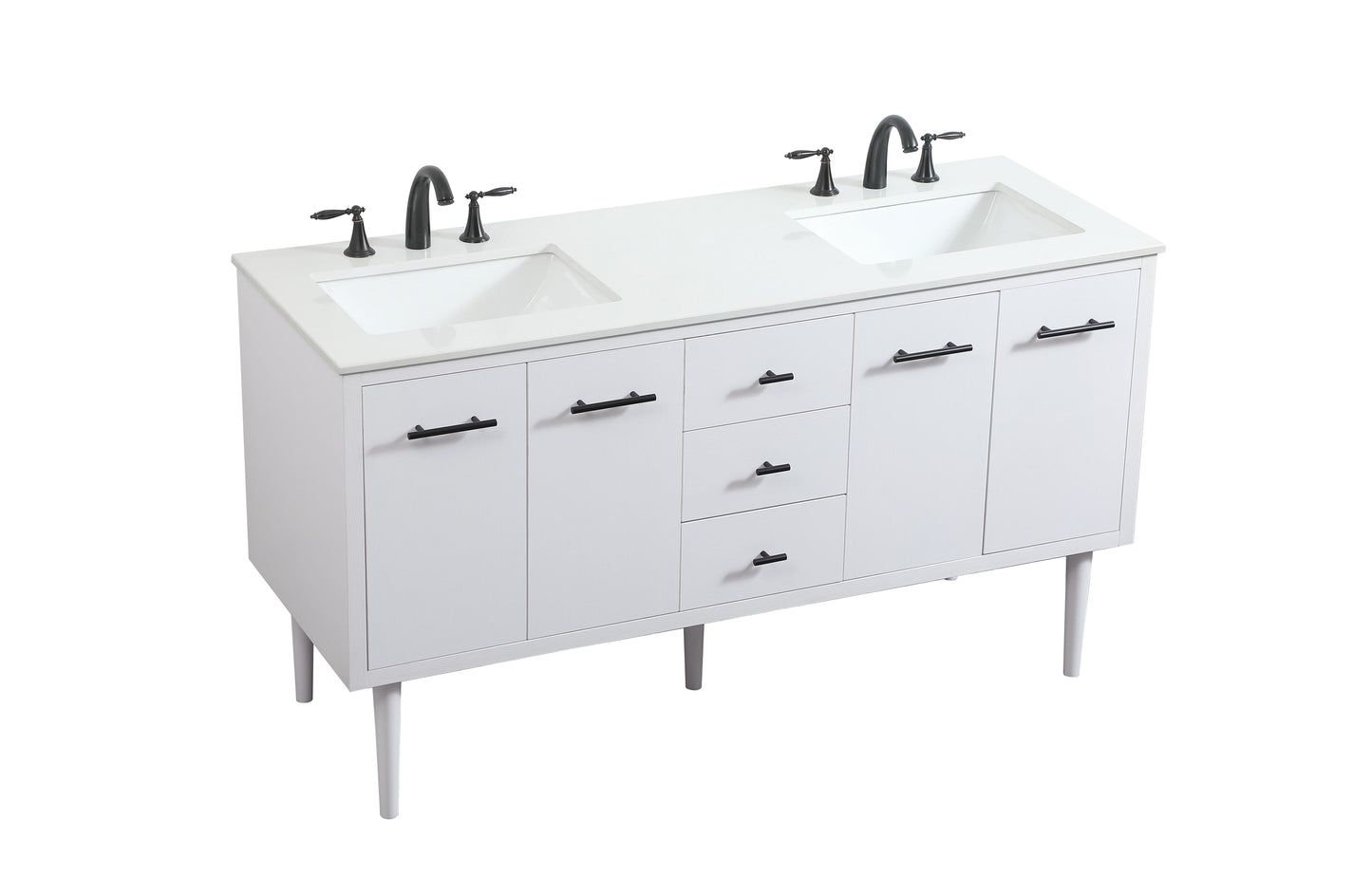 60 inch Single Bathroom Vanity in White