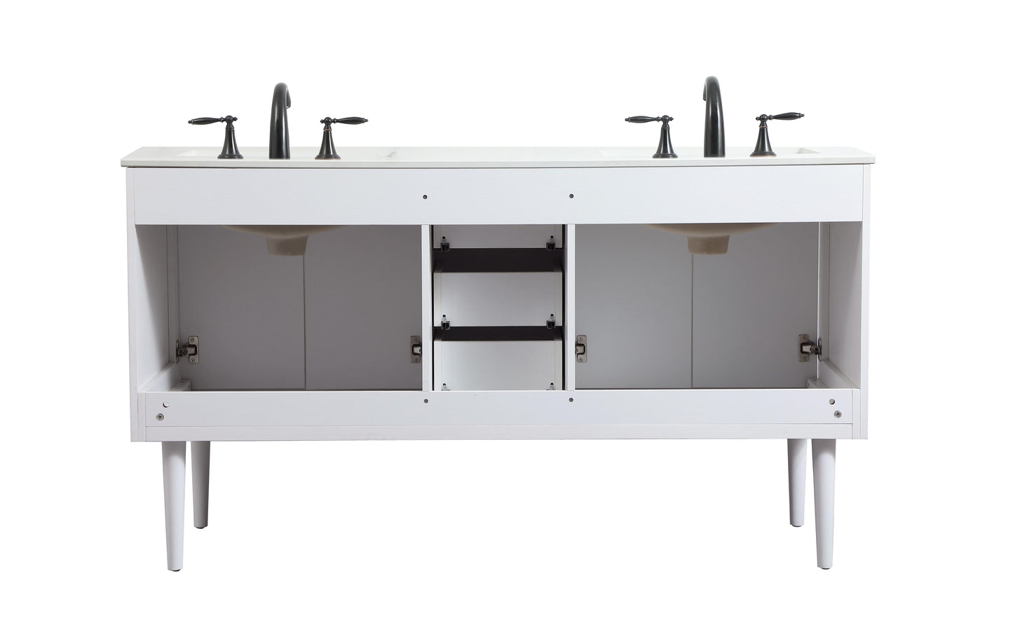 60 inch Single Bathroom Vanity in White