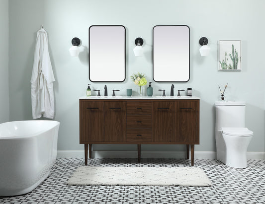 60 inch Single Bathroom Vanity in Walnut - BC410D6034WT