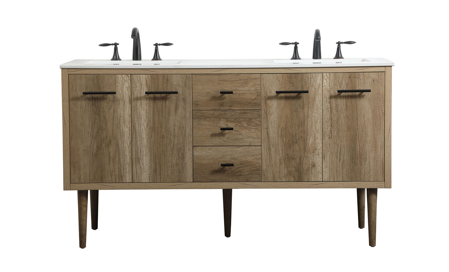 60 inch Single Bathroom Vanity in Natural Oak