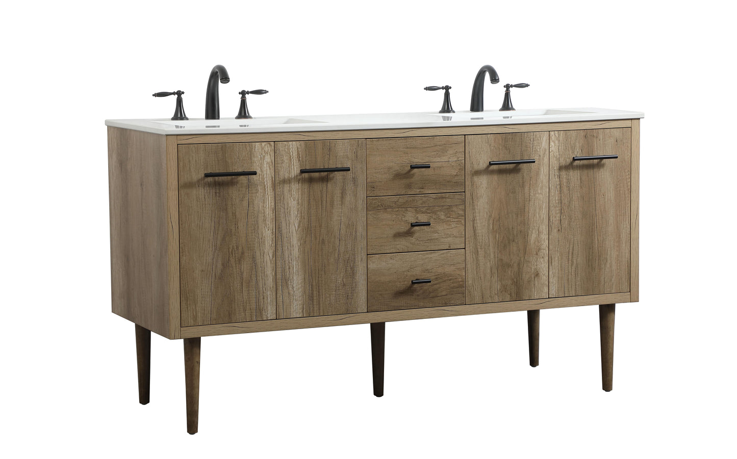 60 inch Single Bathroom Vanity in Natural Oak