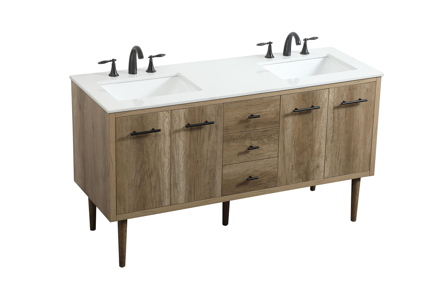 60 inch Single Bathroom Vanity in Natural Oak