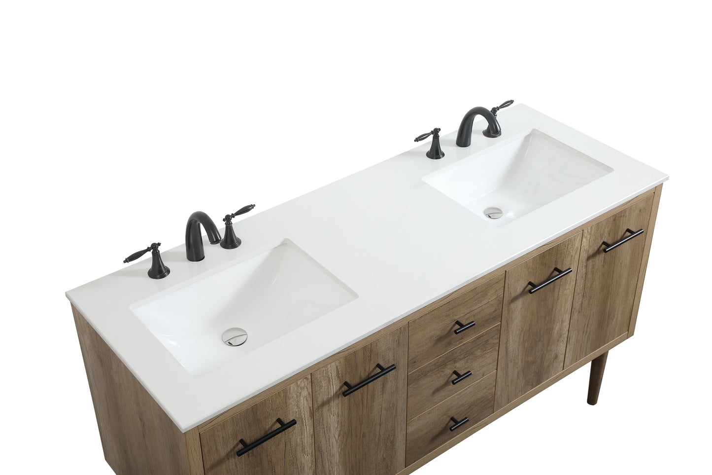 60 inch Single Bathroom Vanity in Natural Oak