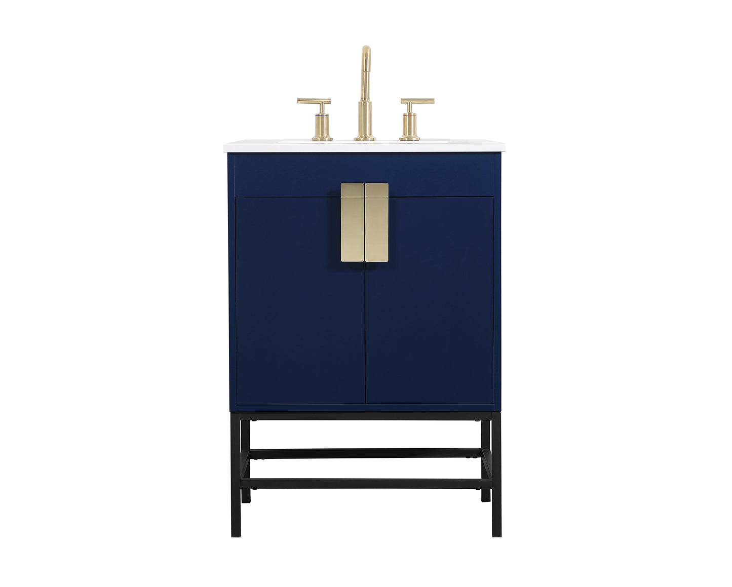 24 inch Single Bathroom Vanity in Blue - BC4202434BL