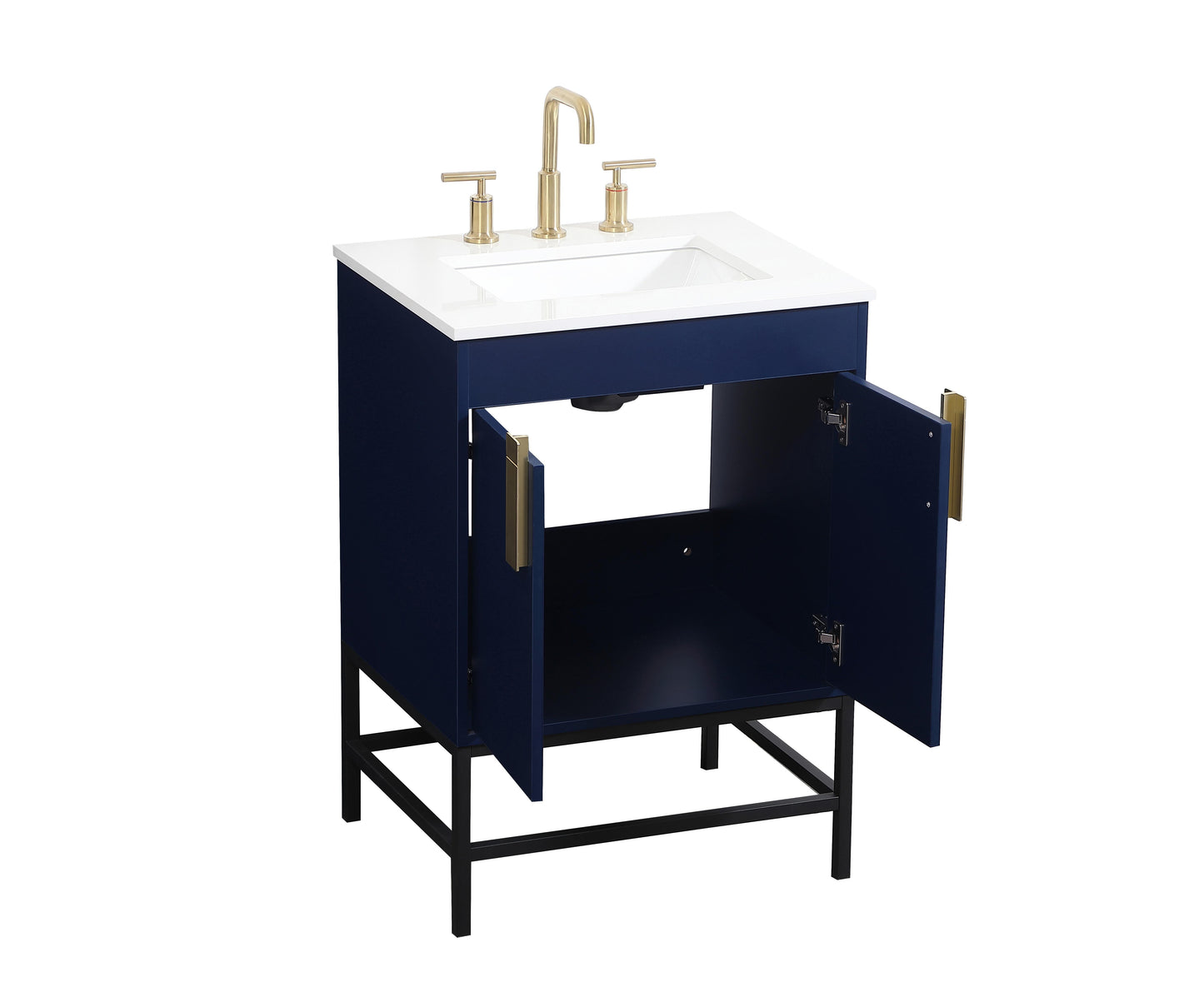 24 inch Single Bathroom Vanity in Blue - BC4202434BL