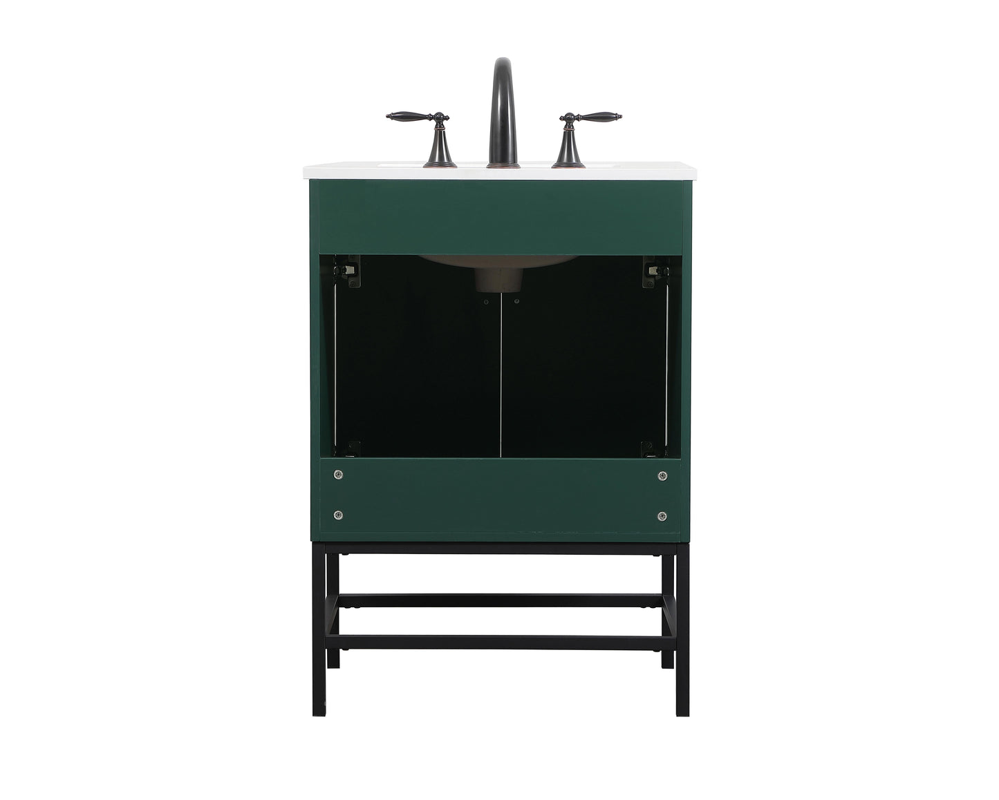 24 inch Single Bathroom Vanity in Green - BC4202434GN