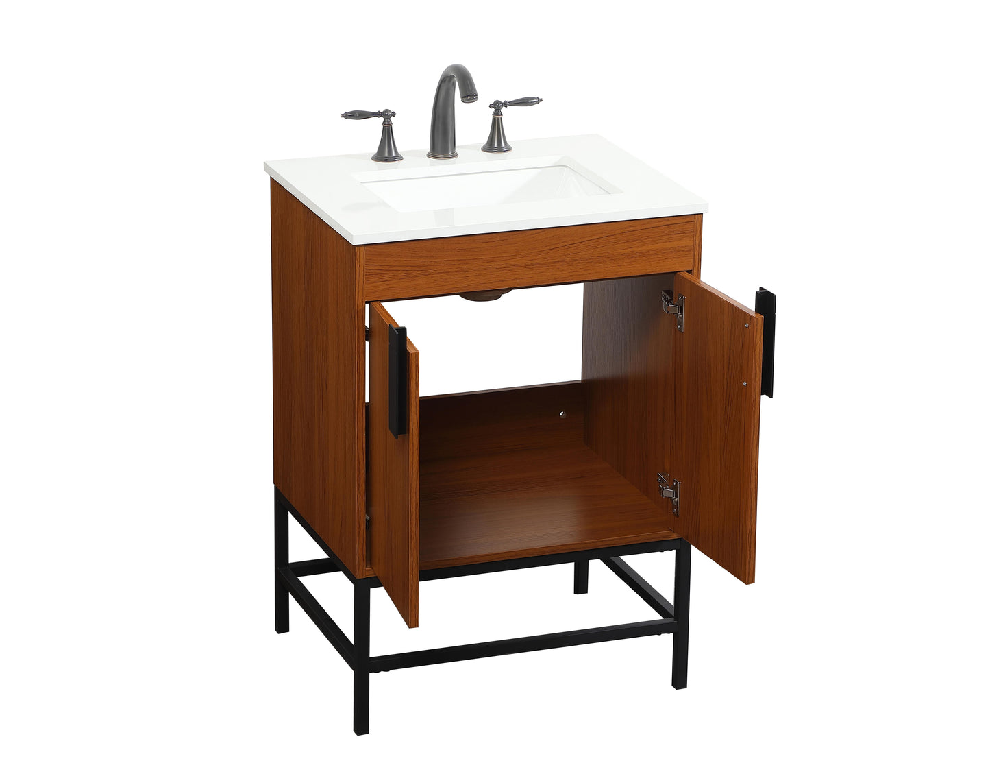 24 inch Single Bathroom Vanity in Teak - BC4202434TK