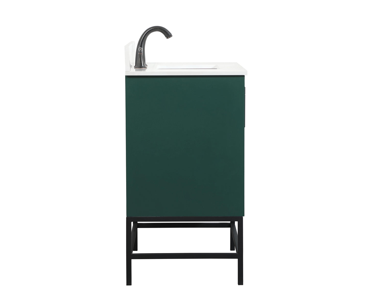 30 inch Single Bathroom Vanity in Green with backsplash - BC4203034GN-BS