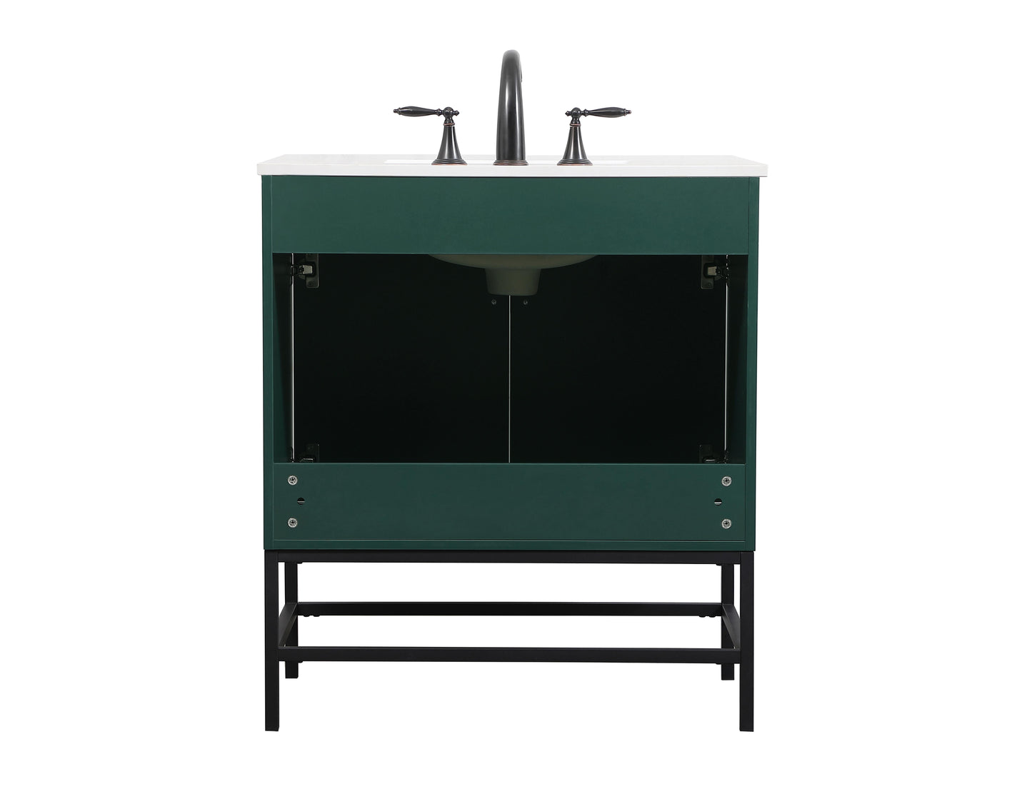 30 inch Single Bathroom Vanity in Green - BC4203034GN