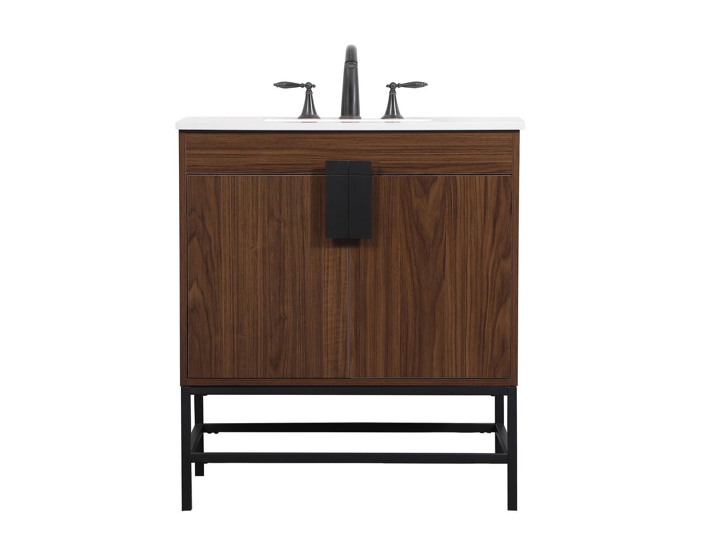 30 inch Single Bathroom Vanity in Walnut - BC4203034WT