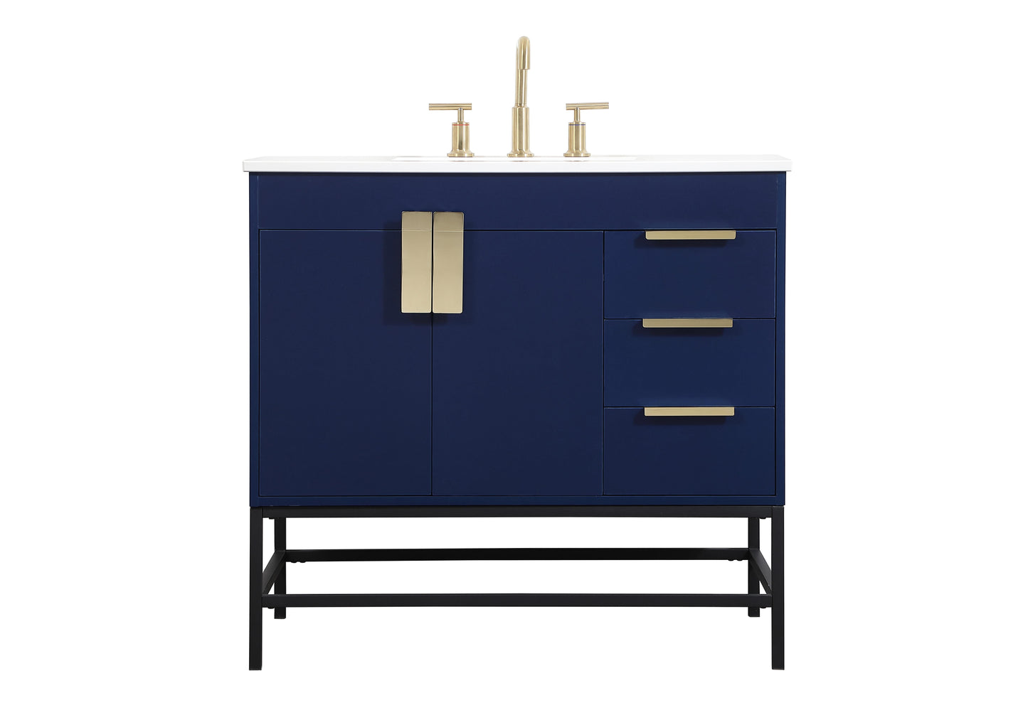 36 inch Single Bathroom Vanity in Blue - BC4203634BL