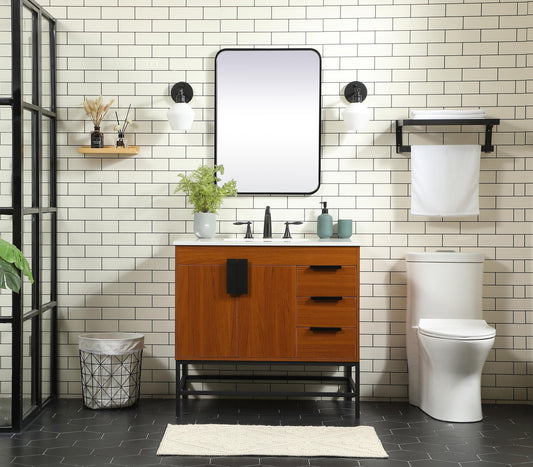 36 inch Single Bathroom Vanity in Teak - BC4203634TK