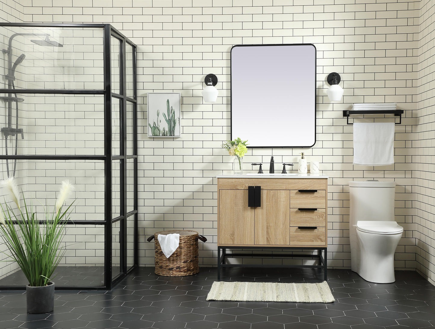 36 inch Single Bathroom Vanity in Mango Wood - BC4203634MW