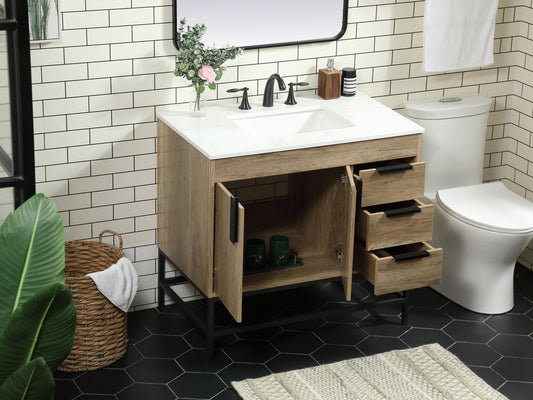 36 inch Single Bathroom Vanity in Natural Oak - BC4203634NT