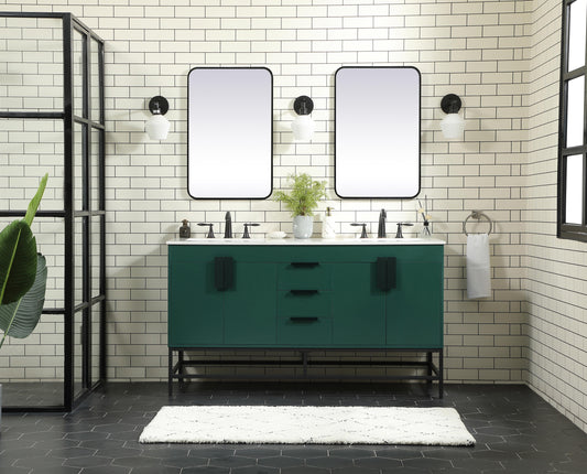 60 inch Double Bathroom Vanity in Green - BC420D6034GN