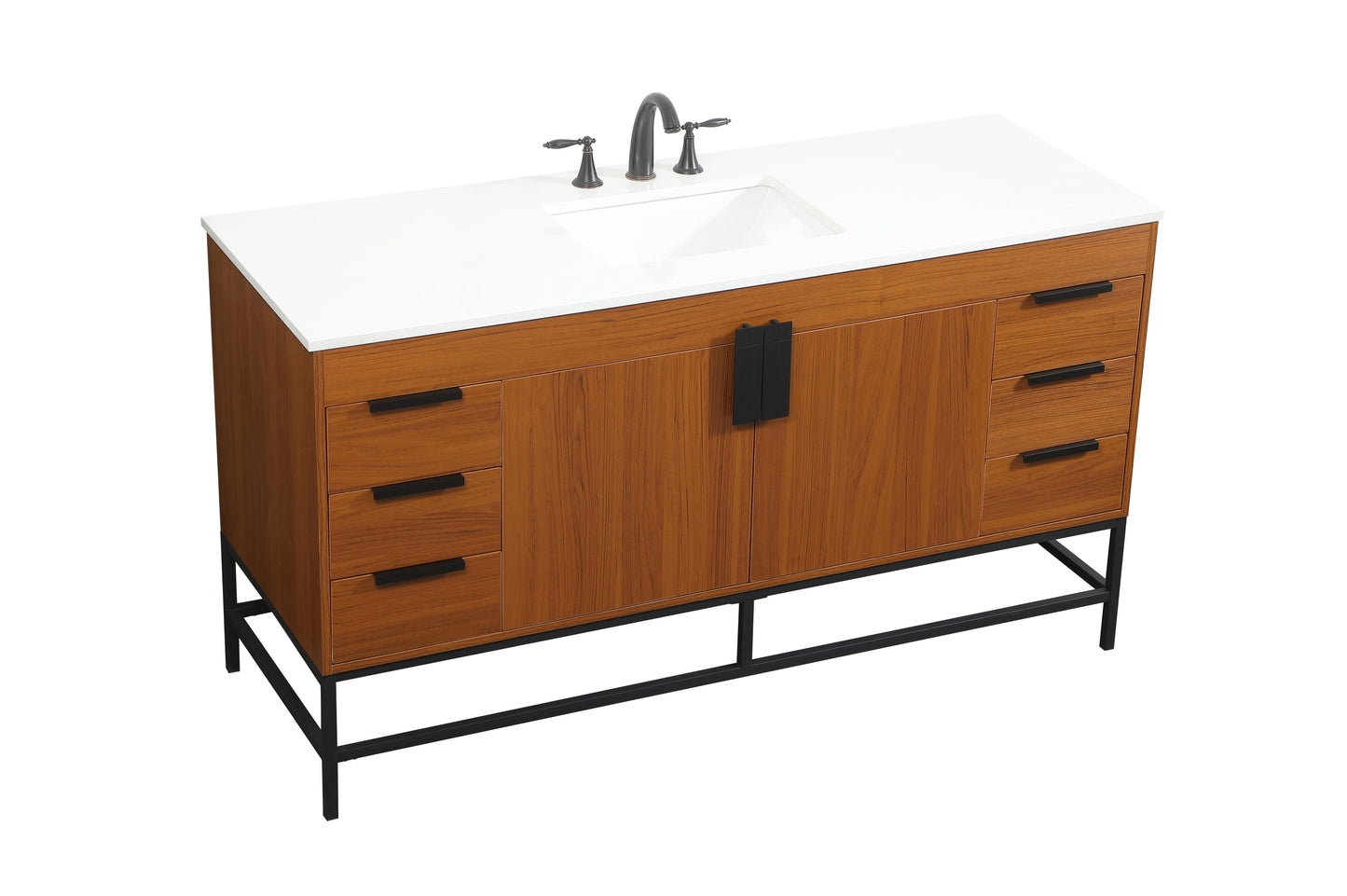 60 inch Single Bathroom Vanity in Teak - BC4206034TK