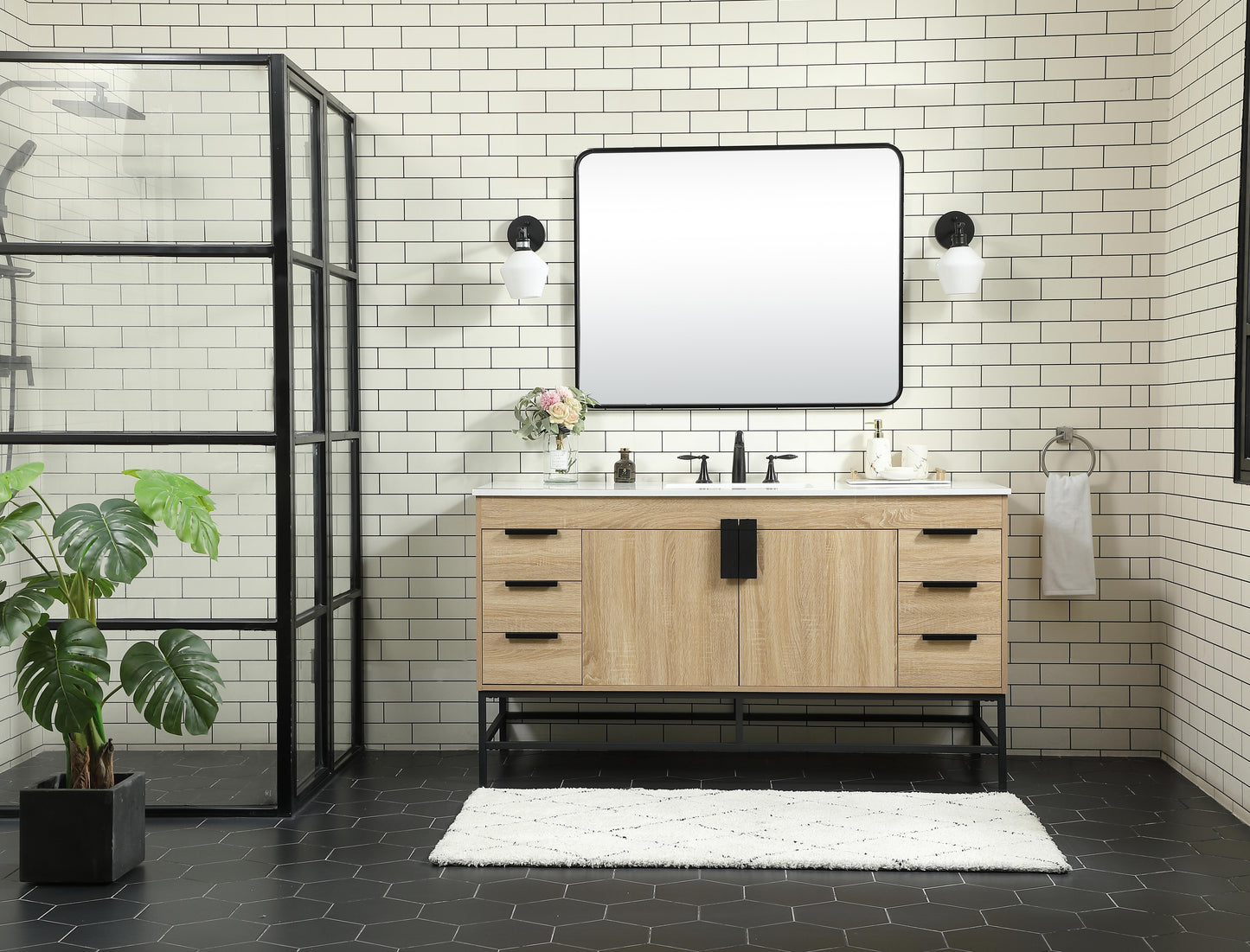 60 inch Single Bathroom Vanity in Mango Wood - BC4206034MW