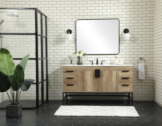 60 inch Single Bathroom Vanity in Natural Oak - BC4206034NT