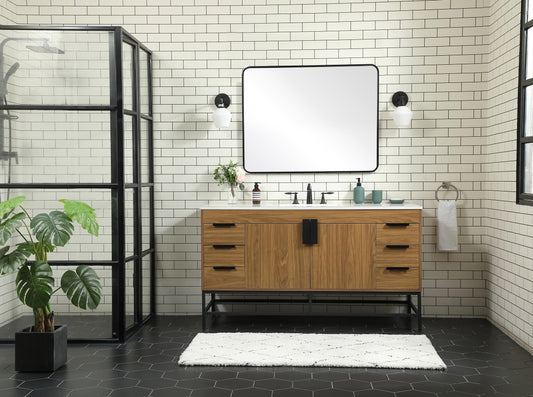 60 inch Single Bathroom Vanity in Walnut Brown - BC4206034WB