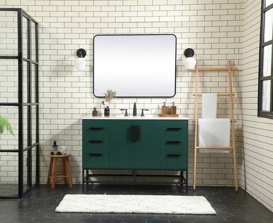 48 inch Single Bathroom Vanity in Green - BC4204834GN