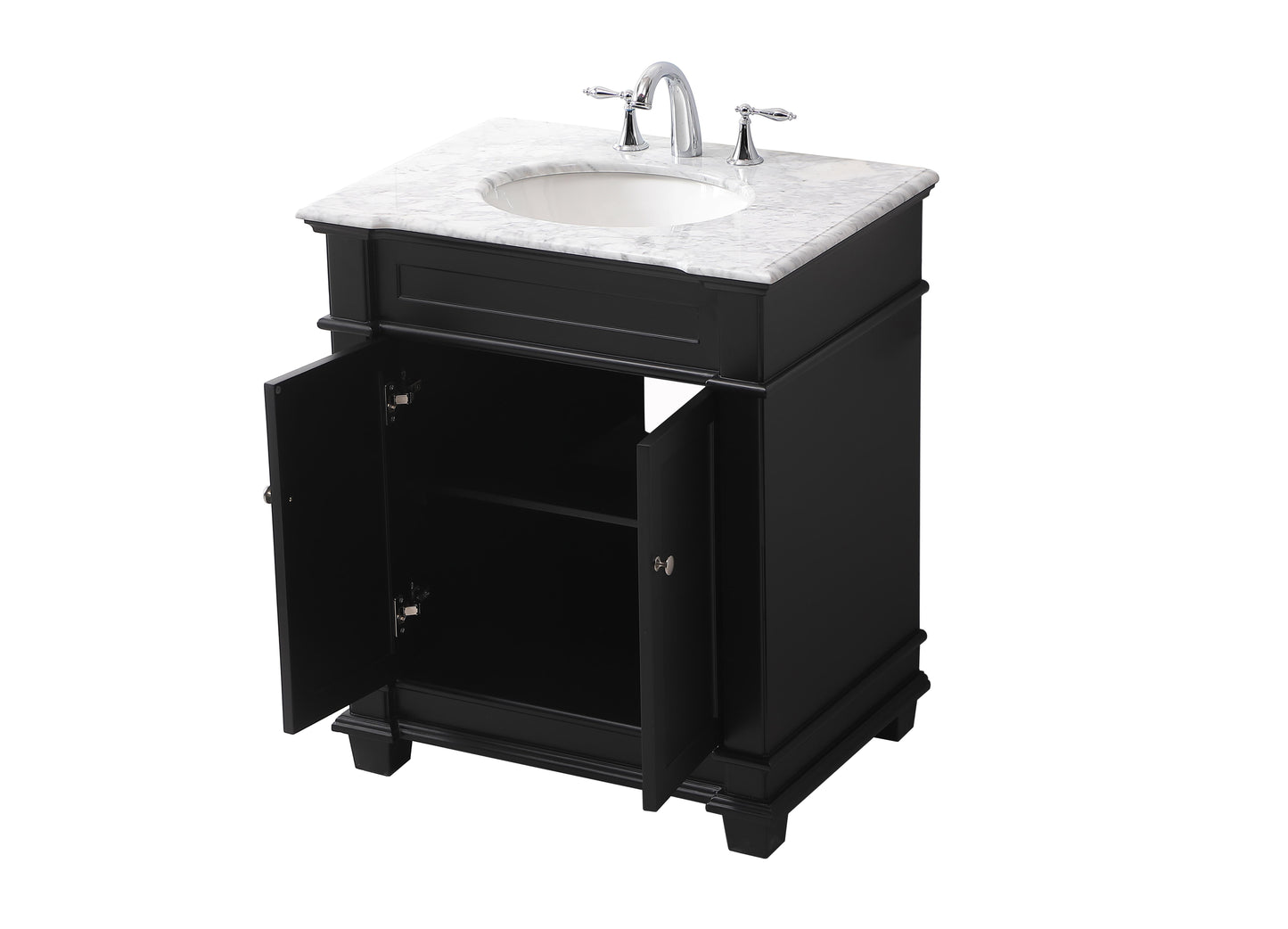 30 inch Single Bathroom Vanity Set in Black - BC4303035BK