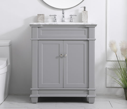 30 inch Single Bathroom Vanity Set in Grey - BC4303035GR