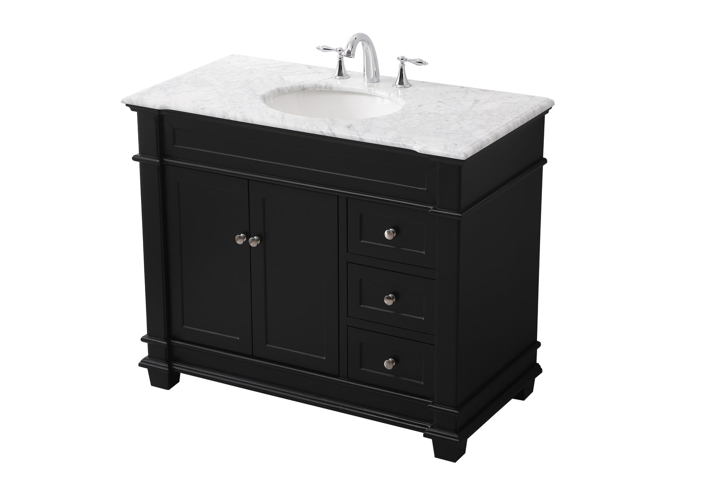 42 inch Single Bathroom Vanity Set in Black - BC4304235BK