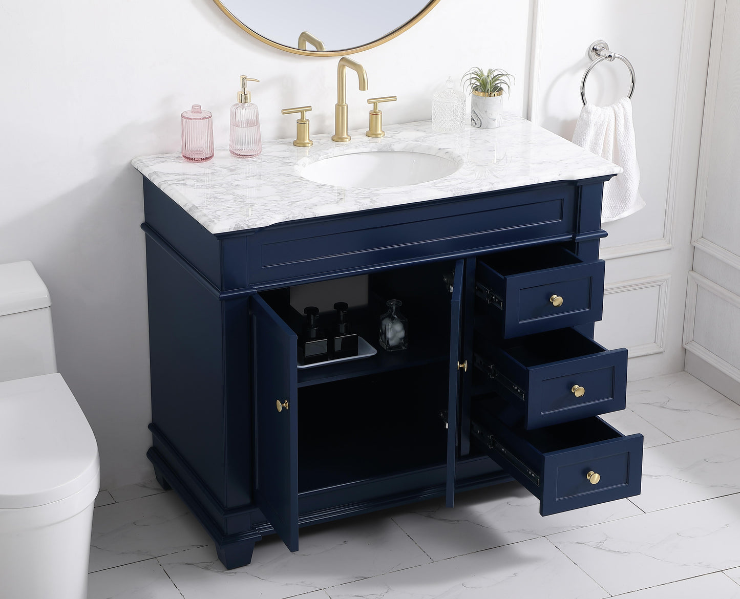 42 inch Single Bathroom Vanity Set in Blue - BC4304235BL