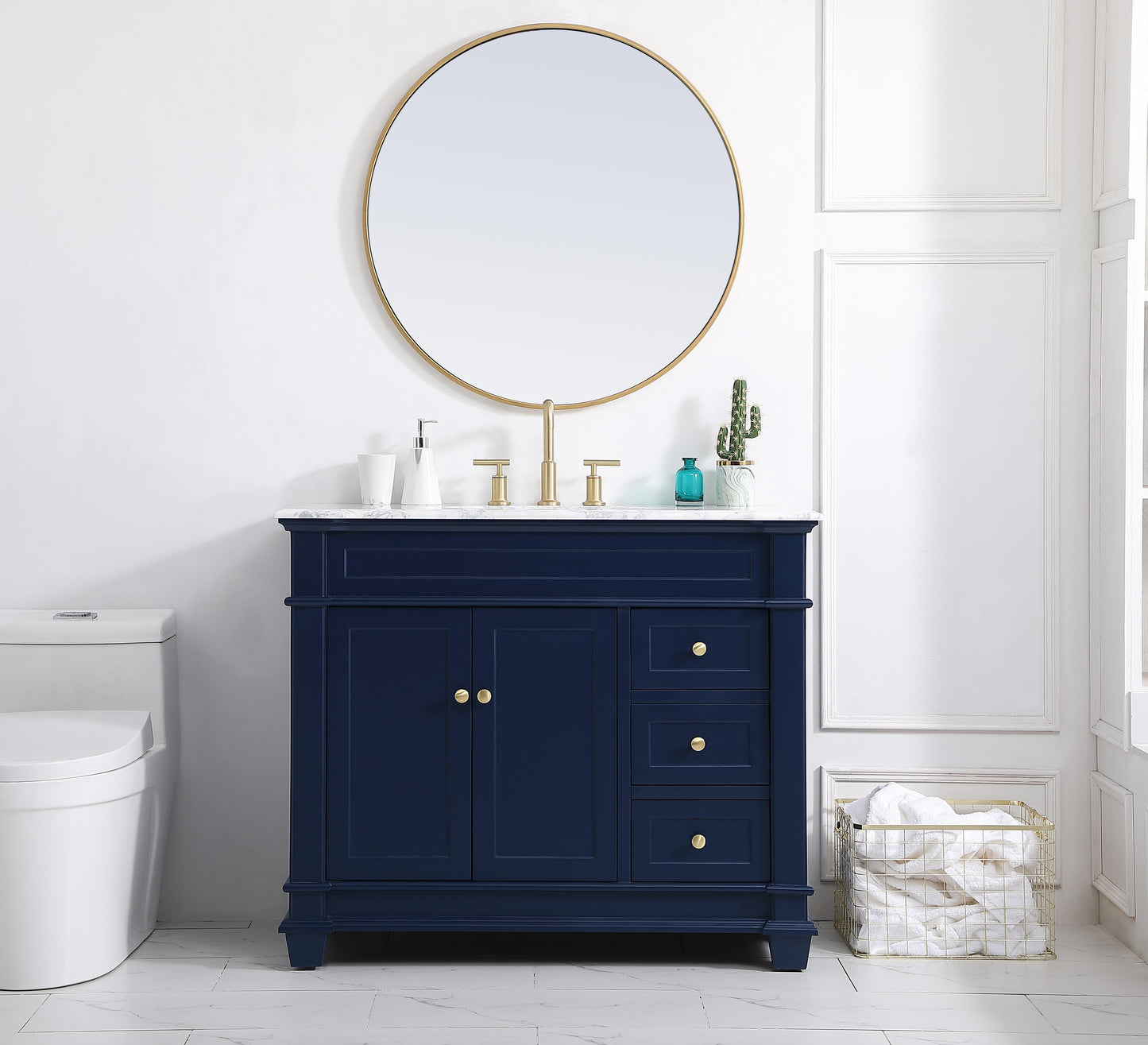 42 inch Single Bathroom Vanity Set in Blue - BC4304235BL