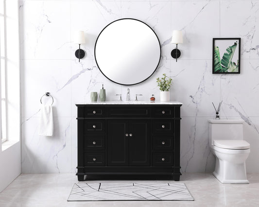 48 inch Single Bathroom Vanity Set in Black - BC4304835BK