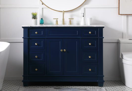 48 inch Single Bathroom Vanity Set in Blue - BC4304835BL