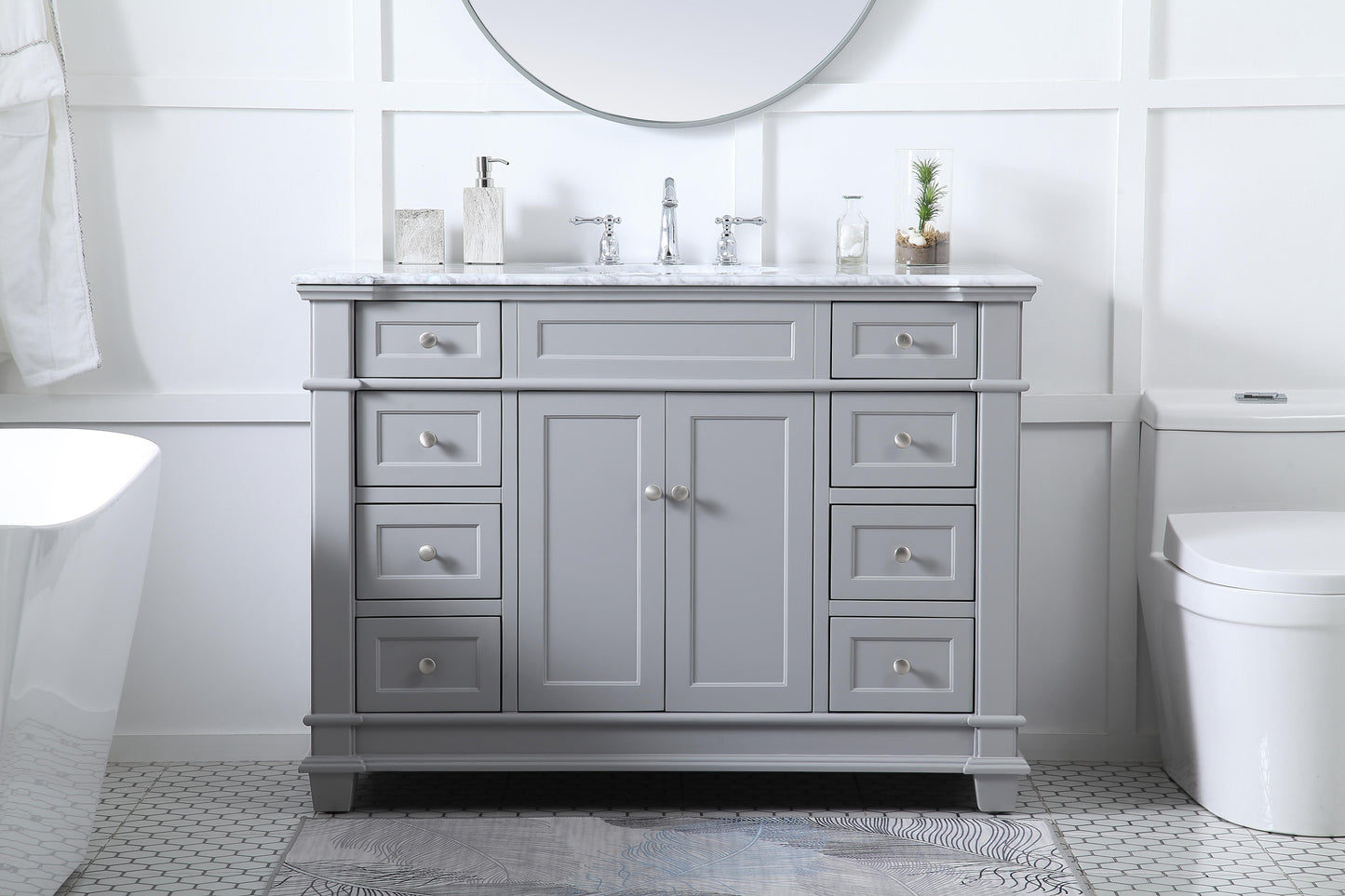 48 inch Single Bathroom Vanity Set in Grey - BC4304835GR