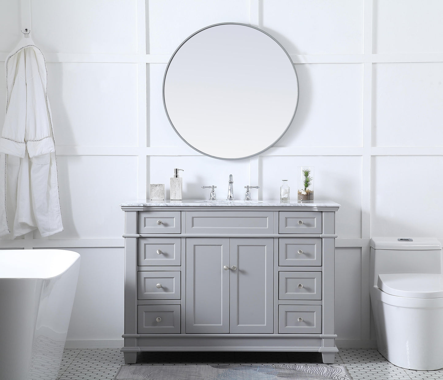 48 inch Single Bathroom Vanity Set in Grey - BC4304835GR