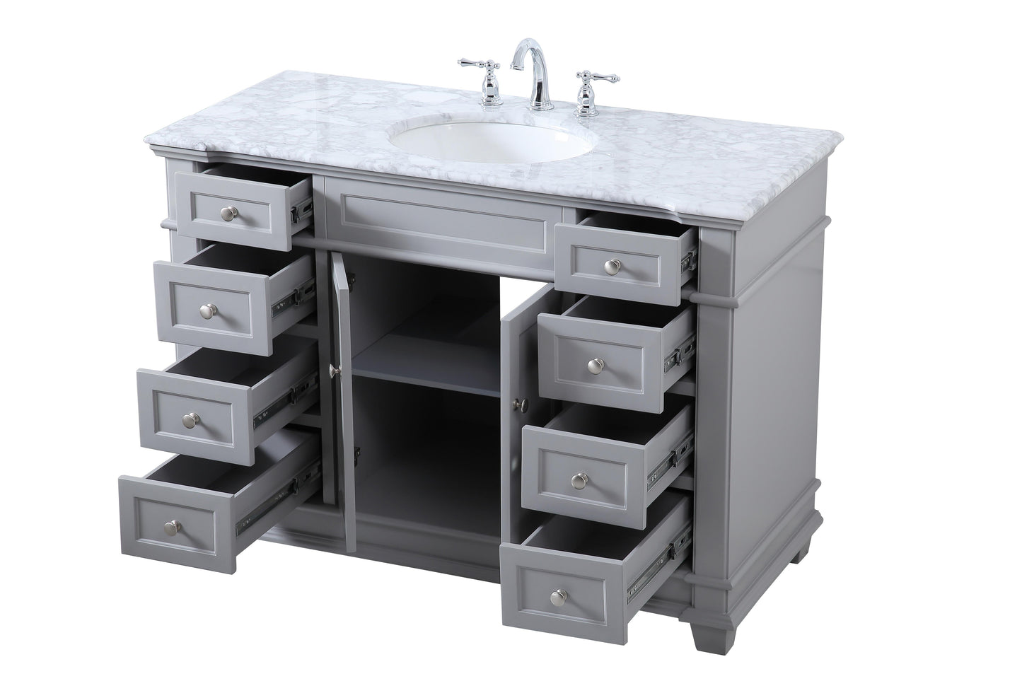 48 inch Single Bathroom Vanity Set in Grey - BC4304835GR