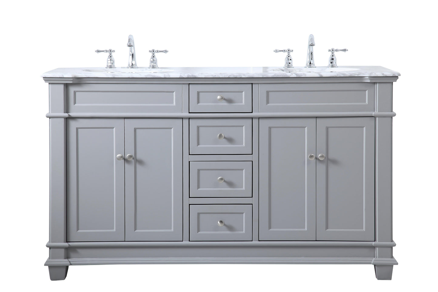 60 inch Double Bathroom Vanity Set in Grey - BC430D6035GR