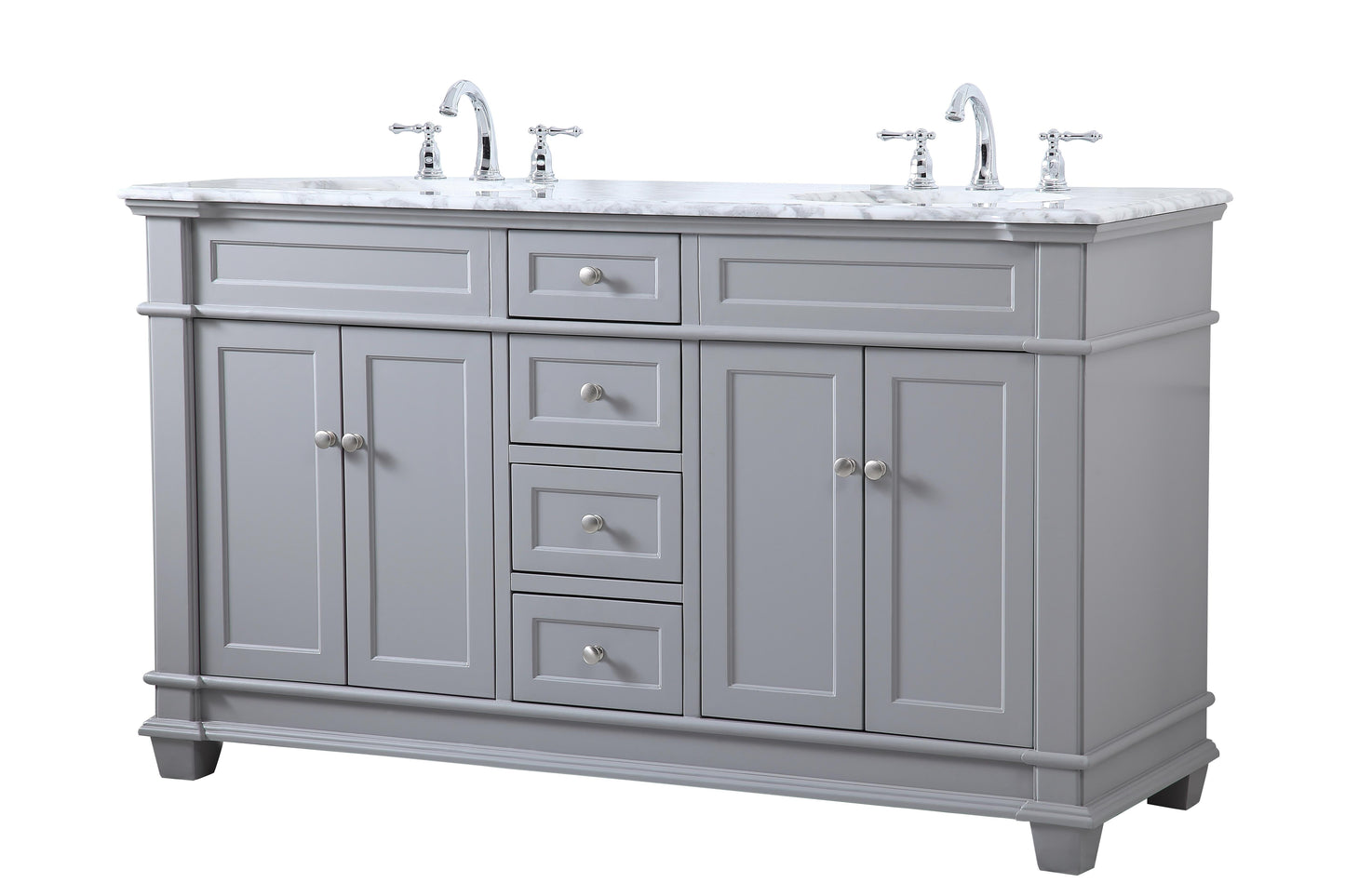 60 inch Double Bathroom Vanity Set in Grey - BC430D6035GR