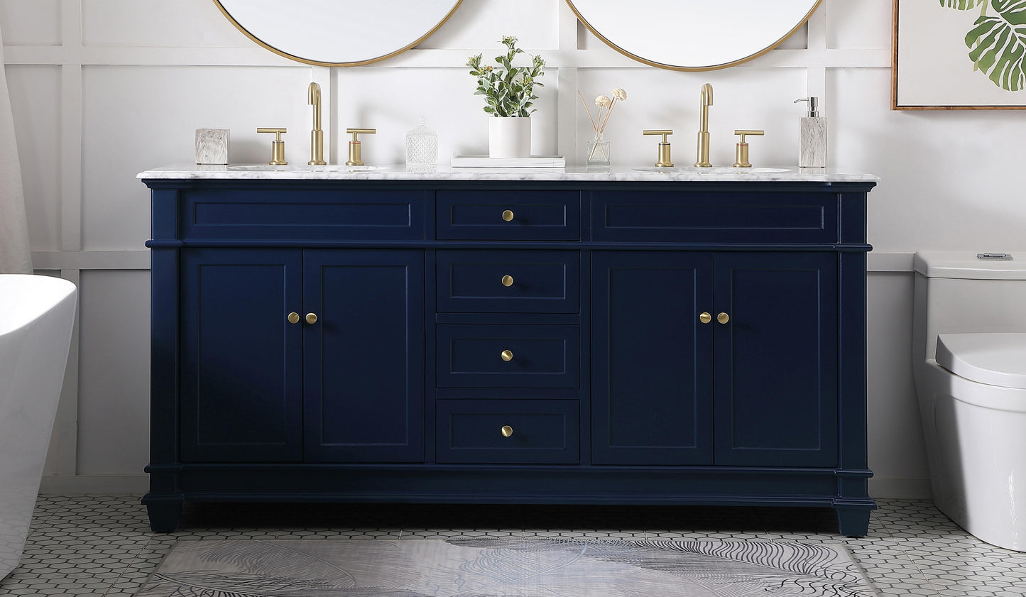 72 inch Double Bathroom Vanity Set in Blue - BC430D7235BL