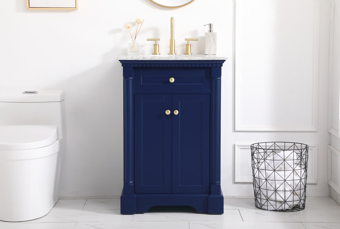 24 inch Single Bathroom Vanity in Blue