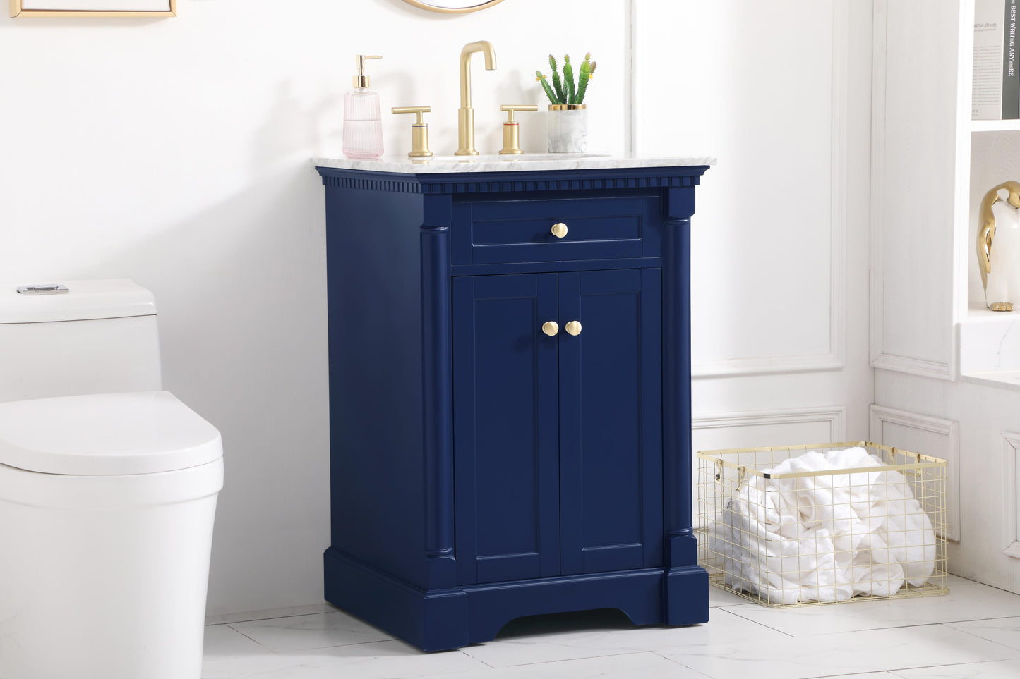 24 inch Single Bathroom Vanity in Blue