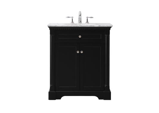 30 inch Single Bathroom Vanity Set in Black - BC4403035BK