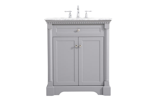 30 inch Single Bathroom Vanity in Grey